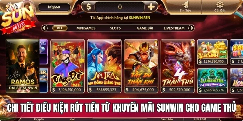 Chi tiết điều kiện rút tiền từ khuyến mãi Sunwin cho game thủ
