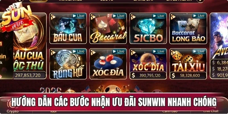 Hướng dẫn các bước nhận ưu đãi Sunwin nhanh chóng, an toànHướng dẫn các bước nhận ưu đãi Sunwin nhanh chóng, an toàn